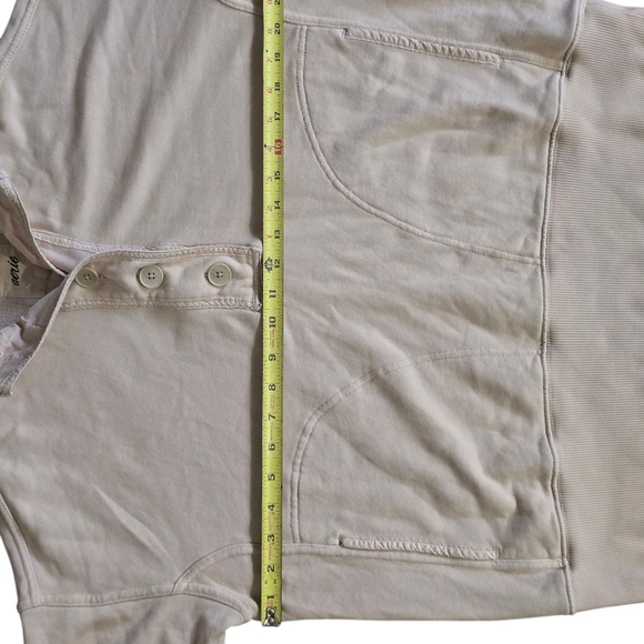 Aerie Oversized Sweatshirt Womens Nude Beige Henley Popover XS - Picture 5 of 8